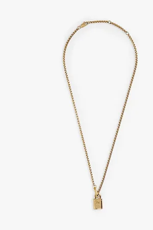 Tommy Hilfiger Vergulde ketting met hangslotje