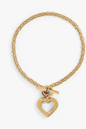 Tommy Hilfiger Vergulde armband met hartbedel