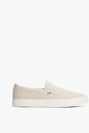 Tommy Hilfiger Linnen chambray instapper met platformzool