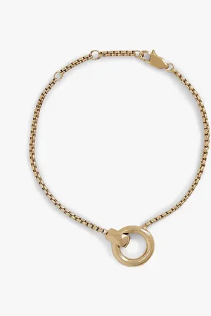 Tommy Hilfiger Vergulde armband met cirkel-bedel