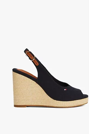 Tommy Hilfiger Espadrille met sleehak en slingback