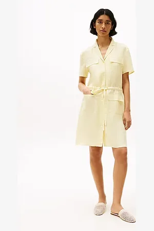 Tommy Hilfiger Mini-overhemdjurk van linnenmix