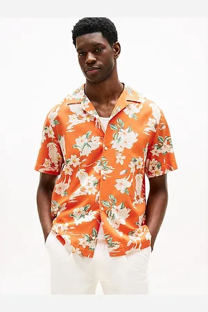 Tommy Hilfiger Regular overhemd met korte mouwen en bloemen