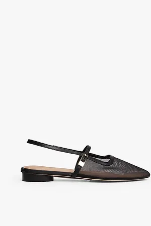 Tommy Hilfiger Mesh ballerina met slingback en ronde hak