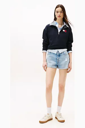 Tommy Hilfiger Denim short met onafgewerkte zoom