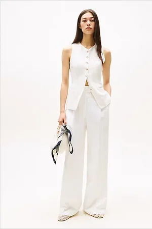 Tommy Hilfiger Relaxed broek van linnenmix