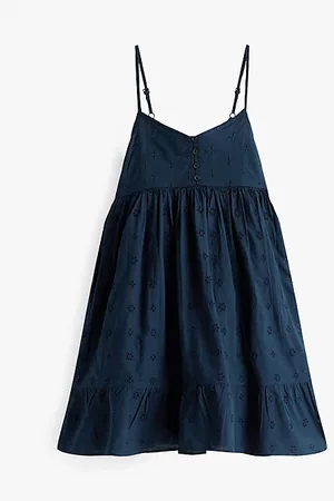 Tommy Hilfiger Jurk met spaghettibandjes en broderie anglaise