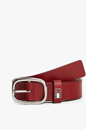 Tommy Hilfiger Leren riem met ovale gesp