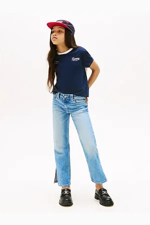 Tommy Hilfiger Girlfriend straight jeans met fading