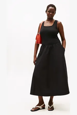 Tommy Hilfiger Curve fit and flare midi-jurk