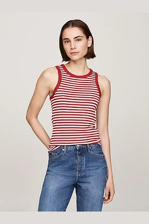 Tommy Hilfiger Gestreepte tanktop met ribtextuur