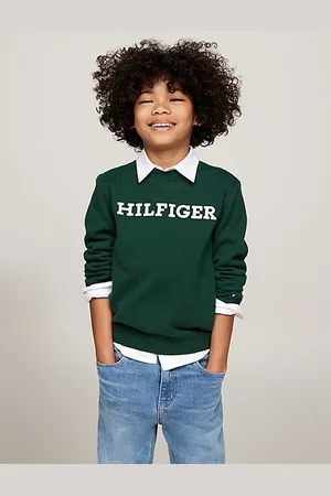 Tommy Hilfiger Trui met ronde hals en Hilfiger Monotype-logo