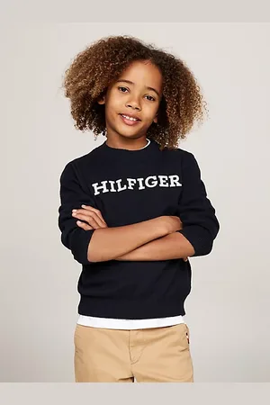 Tommy Hilfiger Trui met ronde hals en Hilfiger Monotype-logo