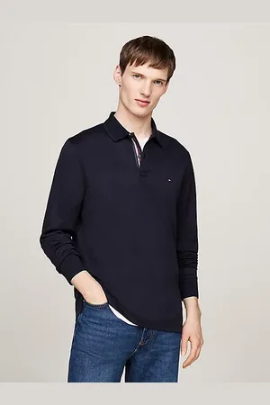 Tommy Hilfiger Polo van jacquard met lange mouwen