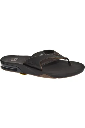 Reef Leather Fanning Slippers