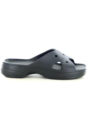 Crocs Cl Womens Cross Strap Blk Slippers