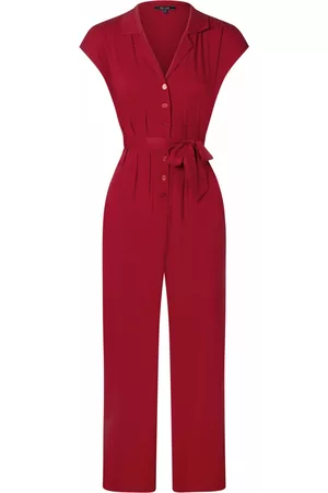King Louie Jimie Burla Jumpsuit in Cherry Red