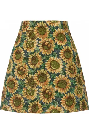 Louche Aubin Sunflower Jacquard Skirt in Multi