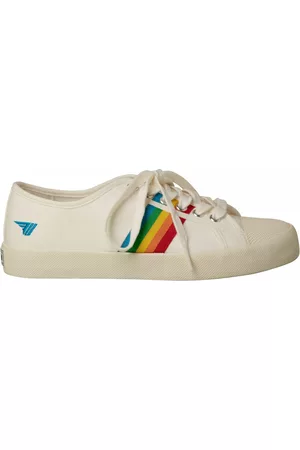 Gola Dames Sneakers - Coaster Rainbow Sneakers in Off White and Multi
