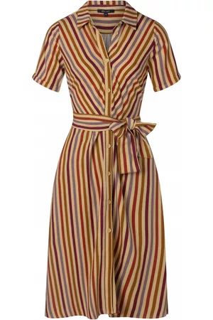 King Louie Dames Jurken - Rosie Cassava Stripe Dress in Marzipan
