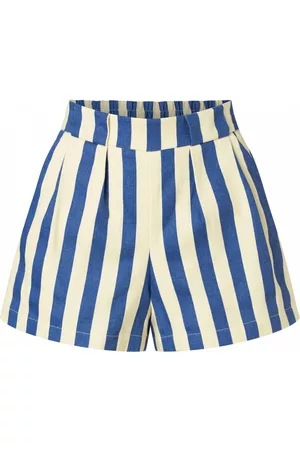 Louche Dames Shorts - Hilton Deck Striped Shorts in White and Blue