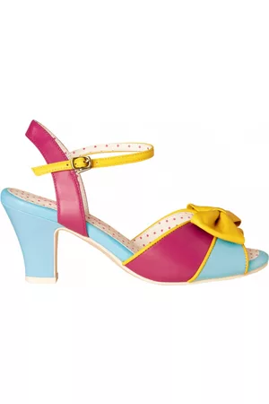 Lola Ramona Dames Outdoor Sandalen - Ava Varsarely Sandals in Sky Blue, Minion Yellow and Hot Pink