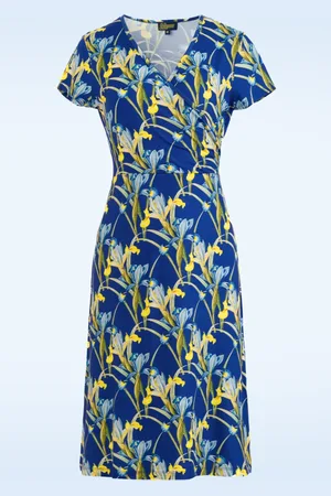 LaLamour Chrissy Cross jurk in blauwe lelie