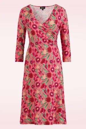 LaLamour Chrissy Cross jurk in Wild Bouquet