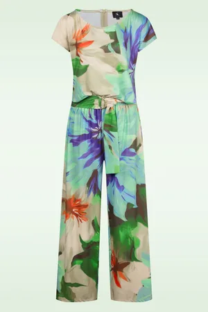 K-design Jodie Floral jumpsuit in groen en multi