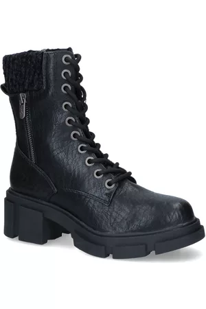Blowfish Dames Bikerboots - Curfew Zwarte Veterboots