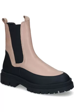 Marco Tozzi Dames Enkellaarzen - Beige Chelsea Boots