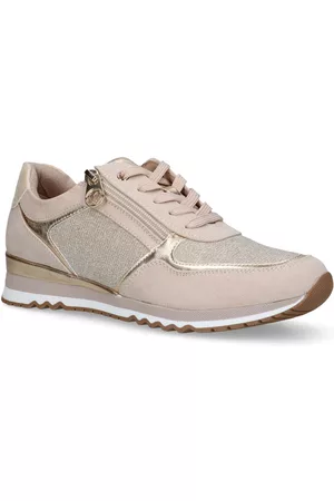 Marco Tozzi Dames Veterschoenen - Beige Veterschoenen
