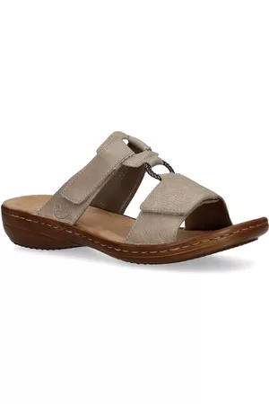 Rieker Dames Slippers - Taupe Slippers