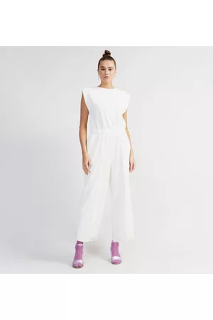 Comma, Dames Jumpsuits - Witte Jumpsuit