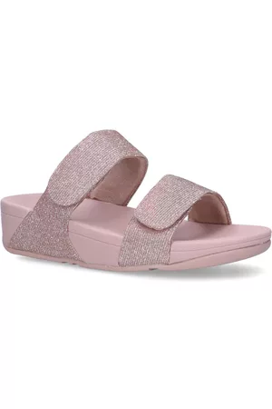 FitFlop Dames Slippers - Lulu Adjustable Shimmerlux Rose Gold Slippers