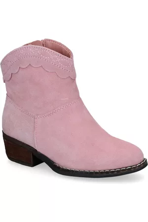 Milo & Mila Meisjes Enkellaarzen - Roze Cowboy Boots
