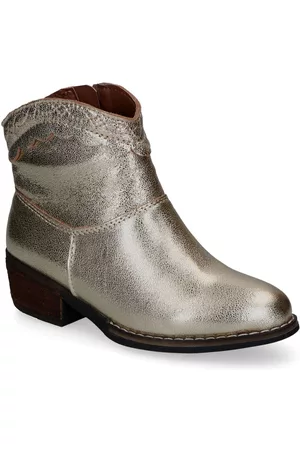 Milo & Mila Meisjes Enkellaarzen - Goude Cowboy Boots