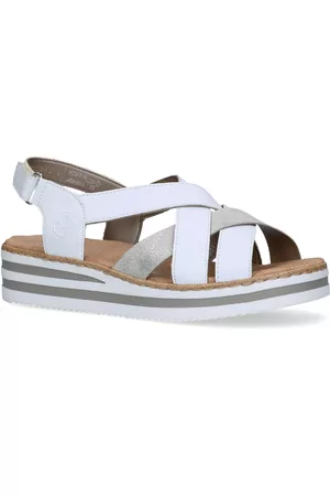 Rieker Dames Sleehakken - Witte Sandalen
