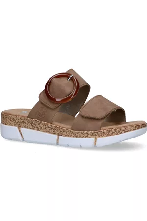 Rieker Dames Slippers - Taupe Slippers