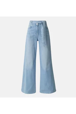 Comma, Dames Bootcut - Blauwe Wide Leg Jeans