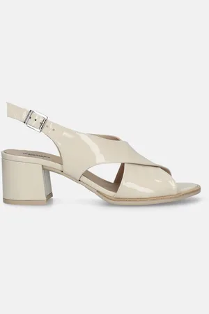 Nero Giardini Ecru Sandalen Met Blokhak