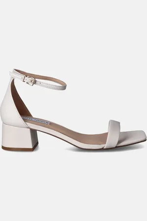 Steve Madden Gena Ecru Sandalen met blokhak