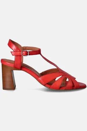 Creator Rode Sandalen met blokhak