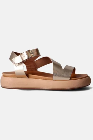 Inuovo Gouden Platte sandalen
