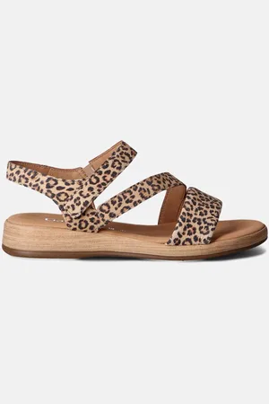 Gabor Bruine Sandalen Leopard