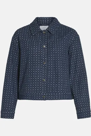 VILA Silver Blauwe Korte jas