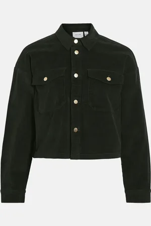 VILA Frost Groene Corduroy jas
