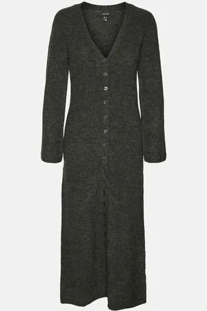 VERO MODA Fiona Grijze Lange jurk