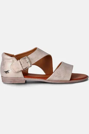 Mustang Gouden Sandalen met gesloten hiel