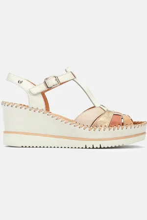 Pikolinos Aguadulce Ecru Sandalen met sleehak